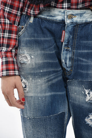 Cropped Fit Jeans COMBAT with Vintage Effect 20cm