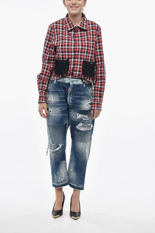 Cropped Fit Jeans COMBAT with Vintage Effect 20cm