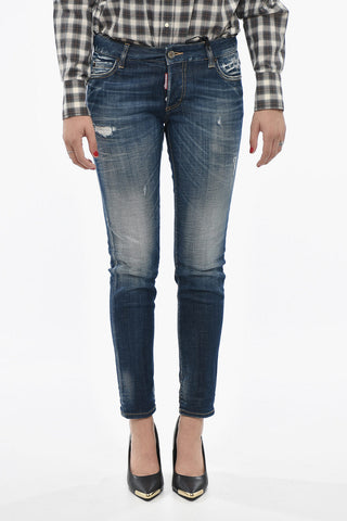 Stretch Denim Mid Rise Jeans JENNIFER 14cm