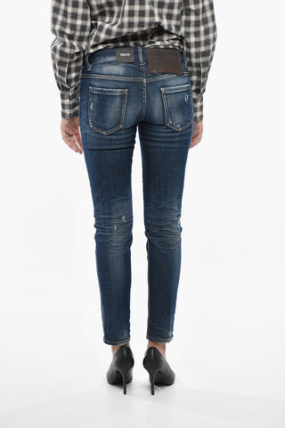 Stretch Denim Mid Rise Jeans JENNIFER 14cm