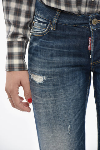 Stretch Denim Mid Rise Jeans JENNIFER 14cm