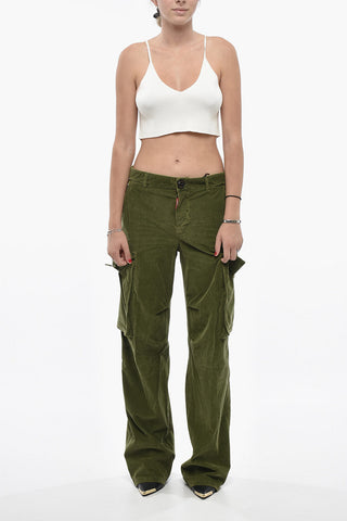 Cargo-Hose aus geripptem Velours