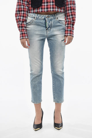 Cropped Fit Organic Cotton Jeans COOL GIRL 16cm