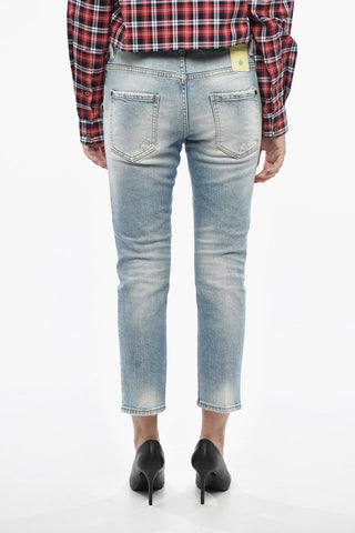 Cropped Fit Organic Cotton Jeans COOL GIRL 16cm