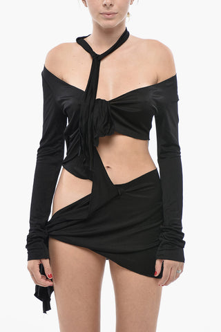 Asymmetrisches Drapiertes Uni-Top