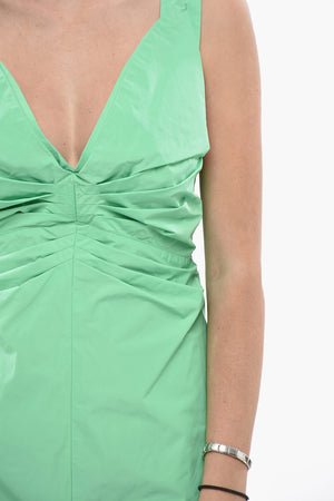 Draped Dress with Back Zipper