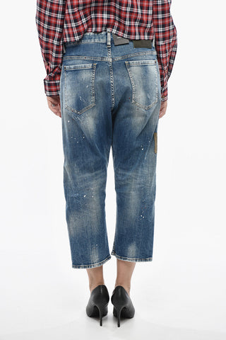 Jeans aus Stretch-Denim mit Patchwork-Effekt KAWAII 19cm