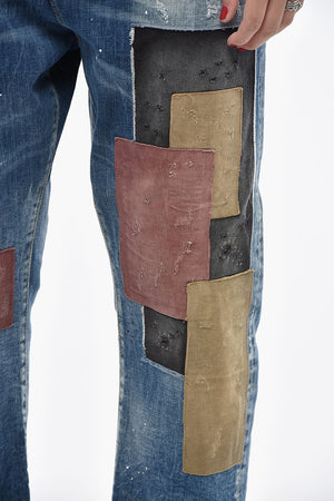 Jeans aus Stretch-Denim mit Patchwork-Effekt KAWAII 19cm