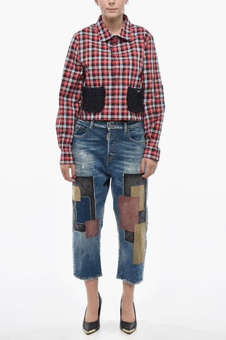 Jeans aus Stretch-Denim mit Patchwork-Effekt KAWAII 19cm