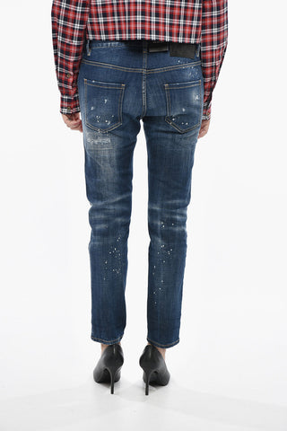 Jeans im Vintage-Look COOL GIRL mit Strass 15cm