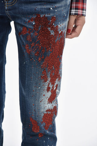 Jeans im Vintage-Look COOL GIRL mit Strass 15cm