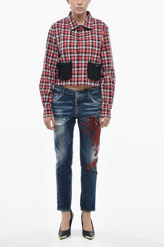 Jeans im Vintage-Look COOL GIRL mit Strass 15cm