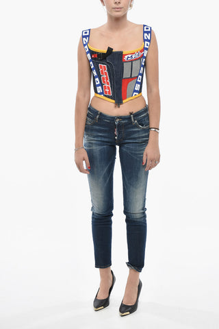 Denim Stretch Mid-Rise Jeans JENNIFER 14cm