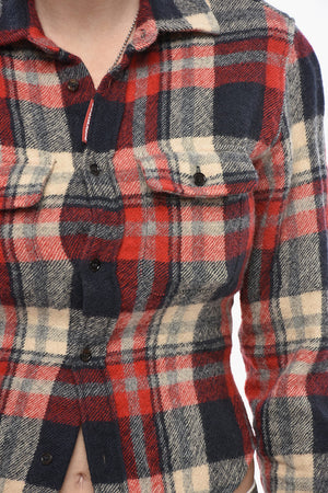 Cropped-Fit Virgin Wool Plaid Overshirt MINI DEAN