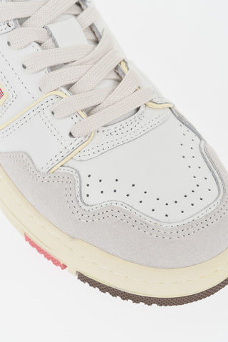 Low-Top CLC Color-Block Leather Sneakers with Suede Detail