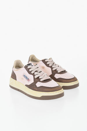 Niedrige Bicolore Sneaker Mit Vintage-Effekt