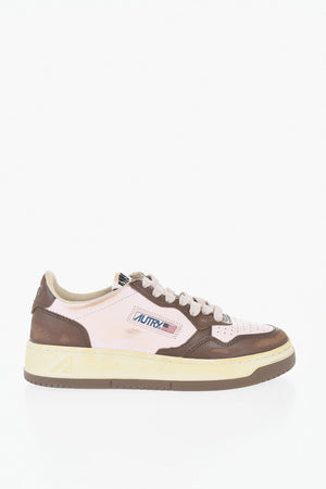 Niedrige Bicolore Sneaker Mit Vintage-Effekt