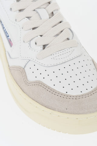 Low-Top Sneakers MEDALIST Two-Tone Leather With Embroidered Logo