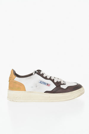 Vintage-Effect Leather Low-Top Sneakers SUP