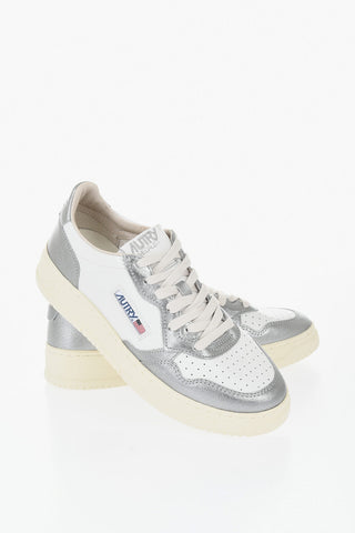 Hammered Leather Low-Top Sneakers MEDALIST Bicolor