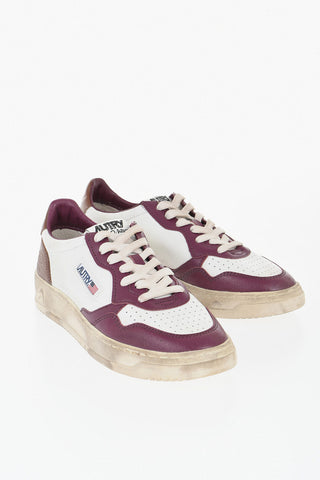 Low Vintage-Effect Sneakers With Tone-on-Tone Logo