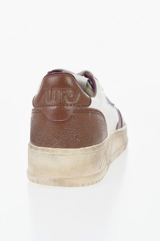 Low Vintage-Effect Sneakers With Tone-on-Tone Logo