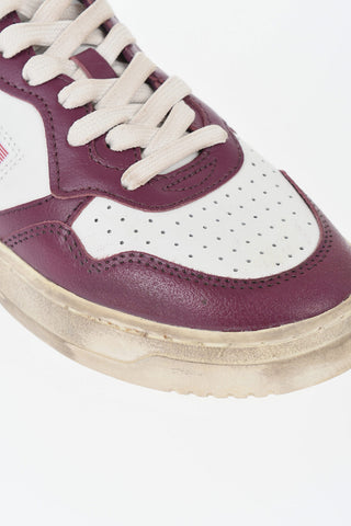 Low Vintage-Effect Sneakers With Tone-on-Tone Logo