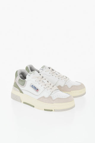 Low-Top CLC Color-Block Leather Sneakers with Suede Detail