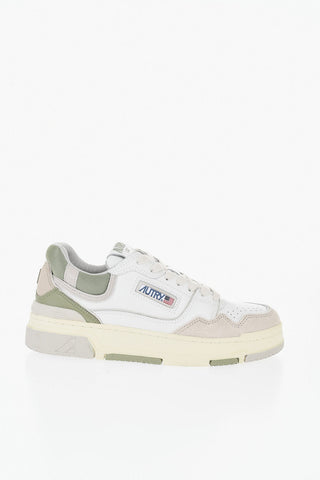 Low-Top CLC Color-Block Leather Sneakers with Suede Detail