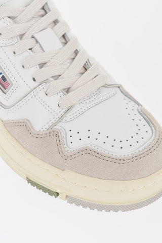 Low-Top CLC Color-Block Leather Sneakers with Suede Detail