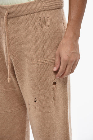 Jogginghose im Distressed-Look aus Wollmix
