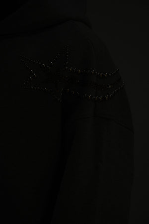 Oversized Cotton Sweatshirt with Studs