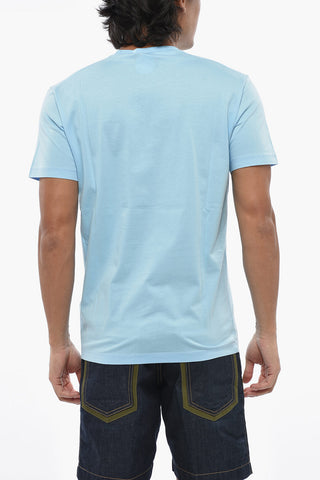 Cotton Crewneck T-Shirt With Print