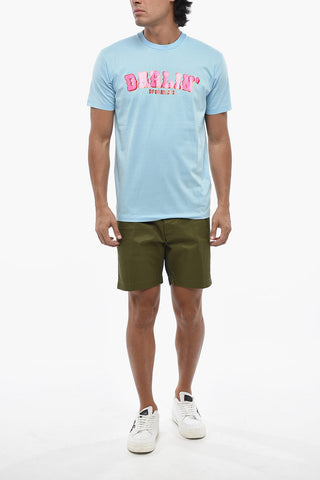 Cotton Crewneck T-Shirt With Print