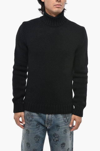 Maglia in Lana Vergine e Cashmere a Collo Alto