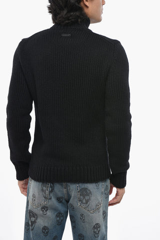 Maglia in Lana Vergine e Cashmere a Collo Alto