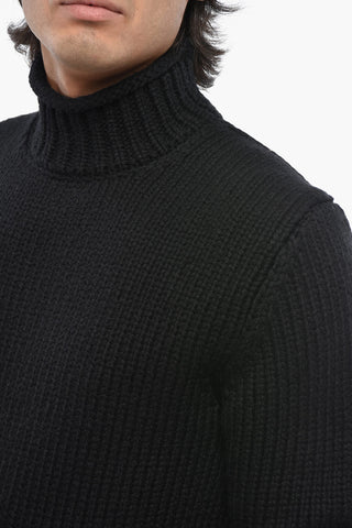 Maglia in Lana Vergine e Cashmere a Collo Alto
