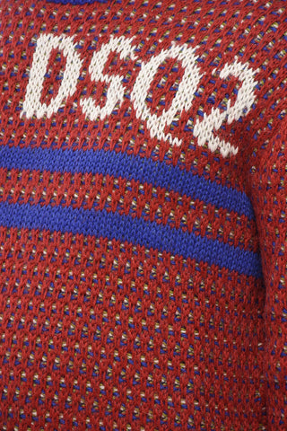 Rundhalspullover in Häkeloptik Colorblock