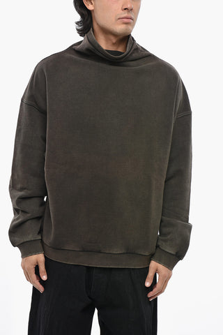 Solid High-Neck Sweatshirt