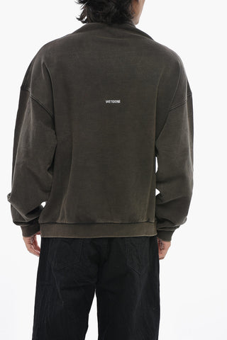 Solid High-Neck Sweatshirt