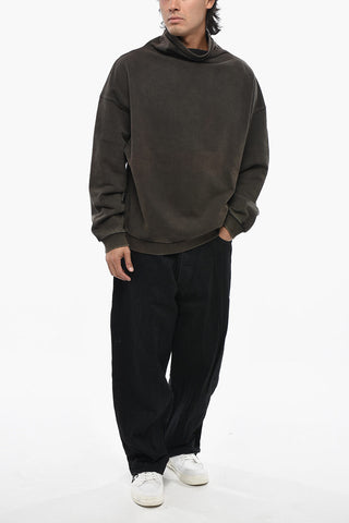 Solid High-Neck Sweatshirt