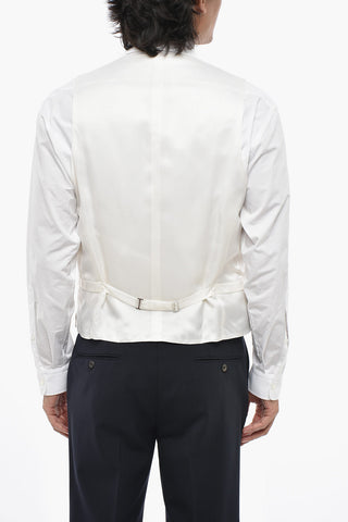 Double-Breasted CERIMONIA ACADEMY Gilet in Silk Satin