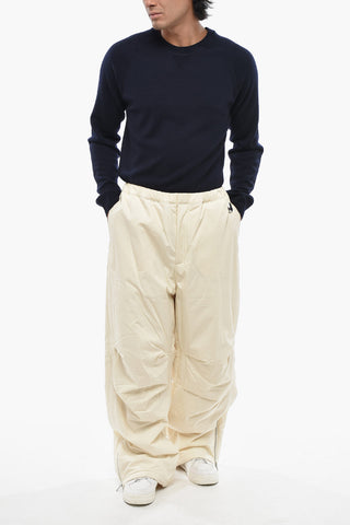 JIL SANDER Pantaloni Imbottiti con Elastico in Vita e Zip alla Caviglia