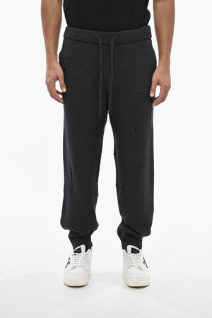 Jogginghose im Distressed-Look aus Wollmix