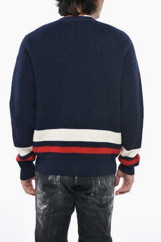 Strickjacke Aus Wolle Mit V-Ausschnitt