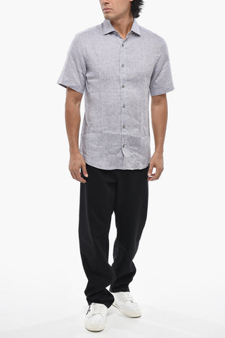 ZZEGNA Linen Short-Sleeved Shirt