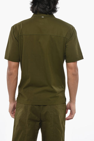 Camicia in Cotone Leggero a Maniche Corte con Taschino