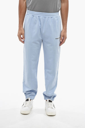 Leichte Baumwoll-Jogger Mit Seitlichem Geprägtem Logo