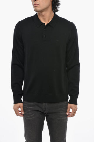 Two-Button Extrafine Merino Wool Polo