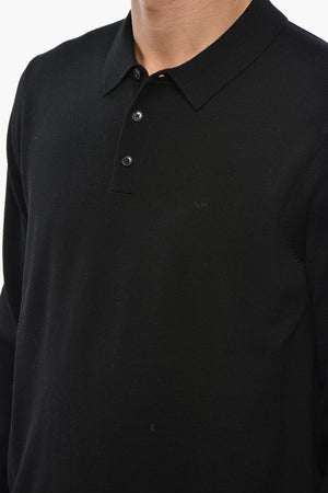 Two-Button Extrafine Merino Wool Polo